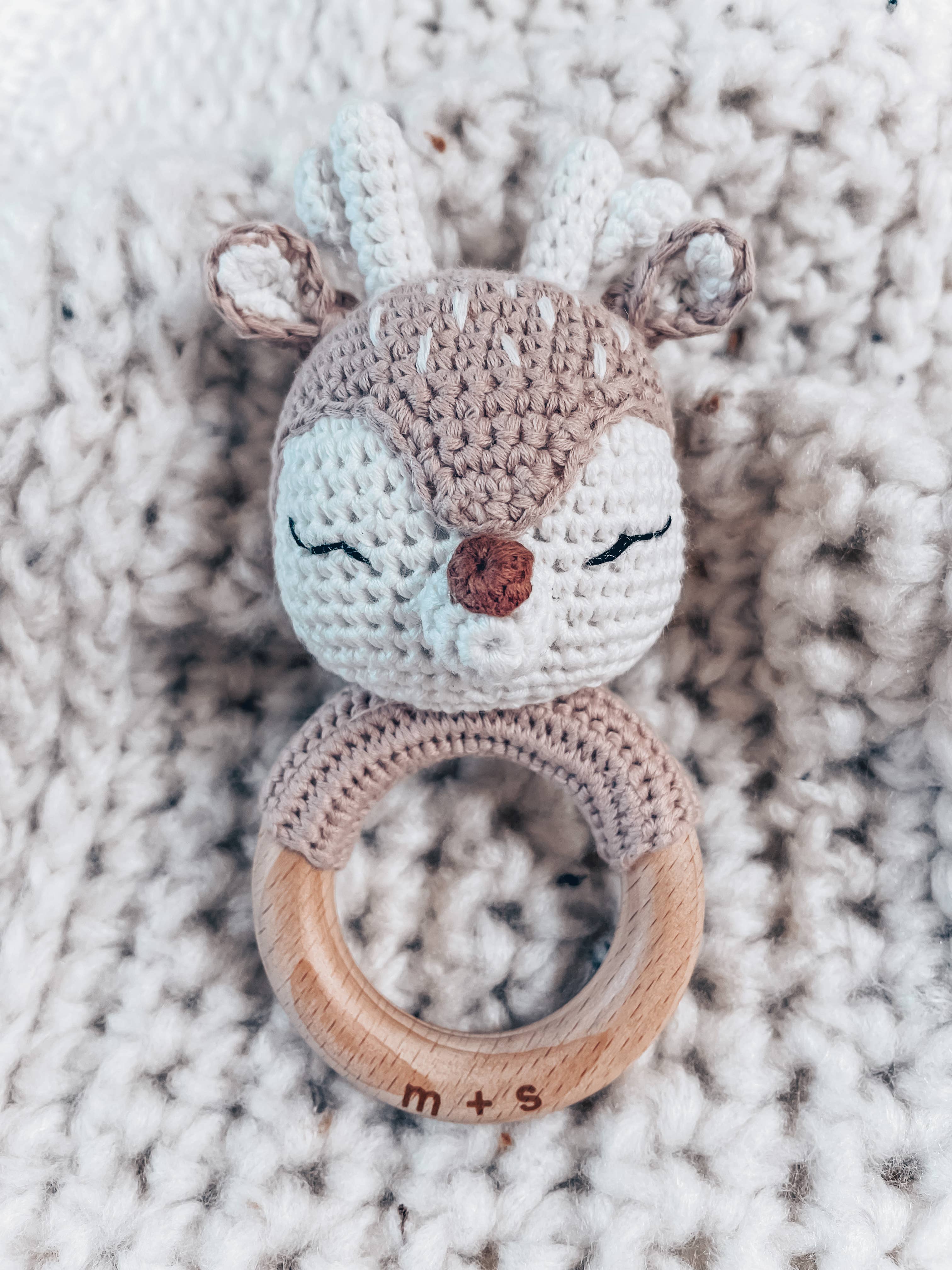 Deer Hand Crochet Rattle: Deer