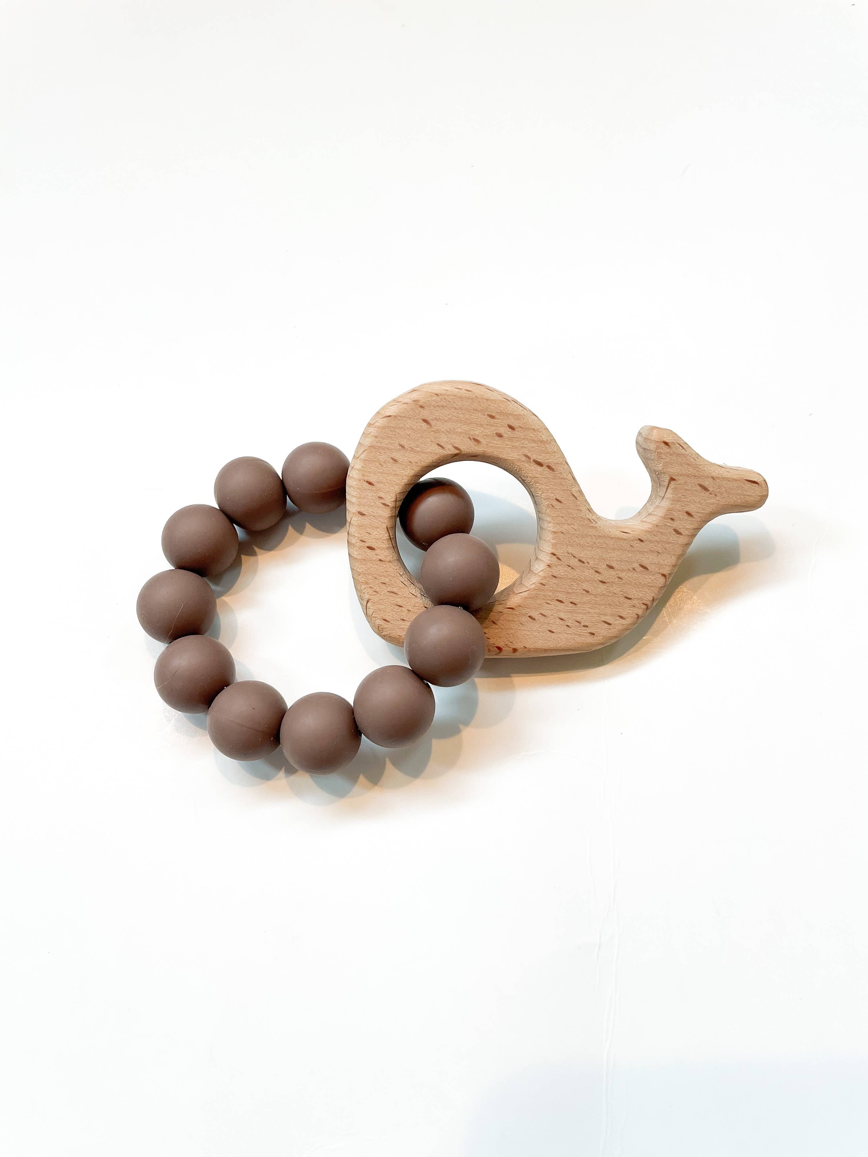 Whale Teether: Brown
