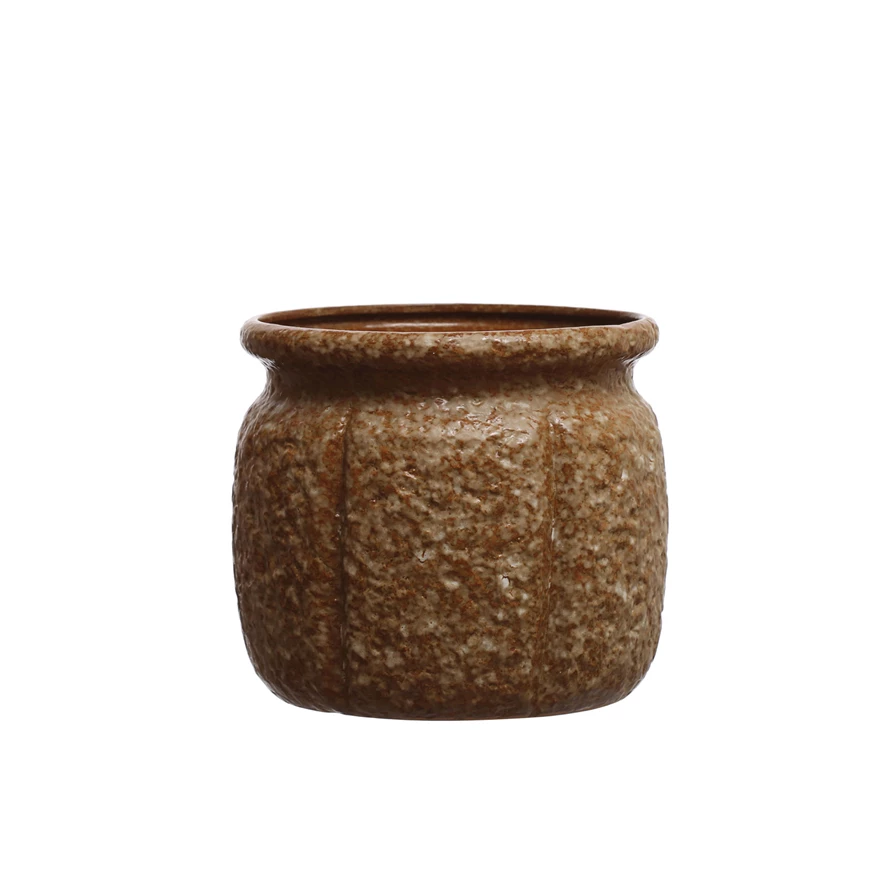 Textured Stoneware Planter (Holds 7" Pot)