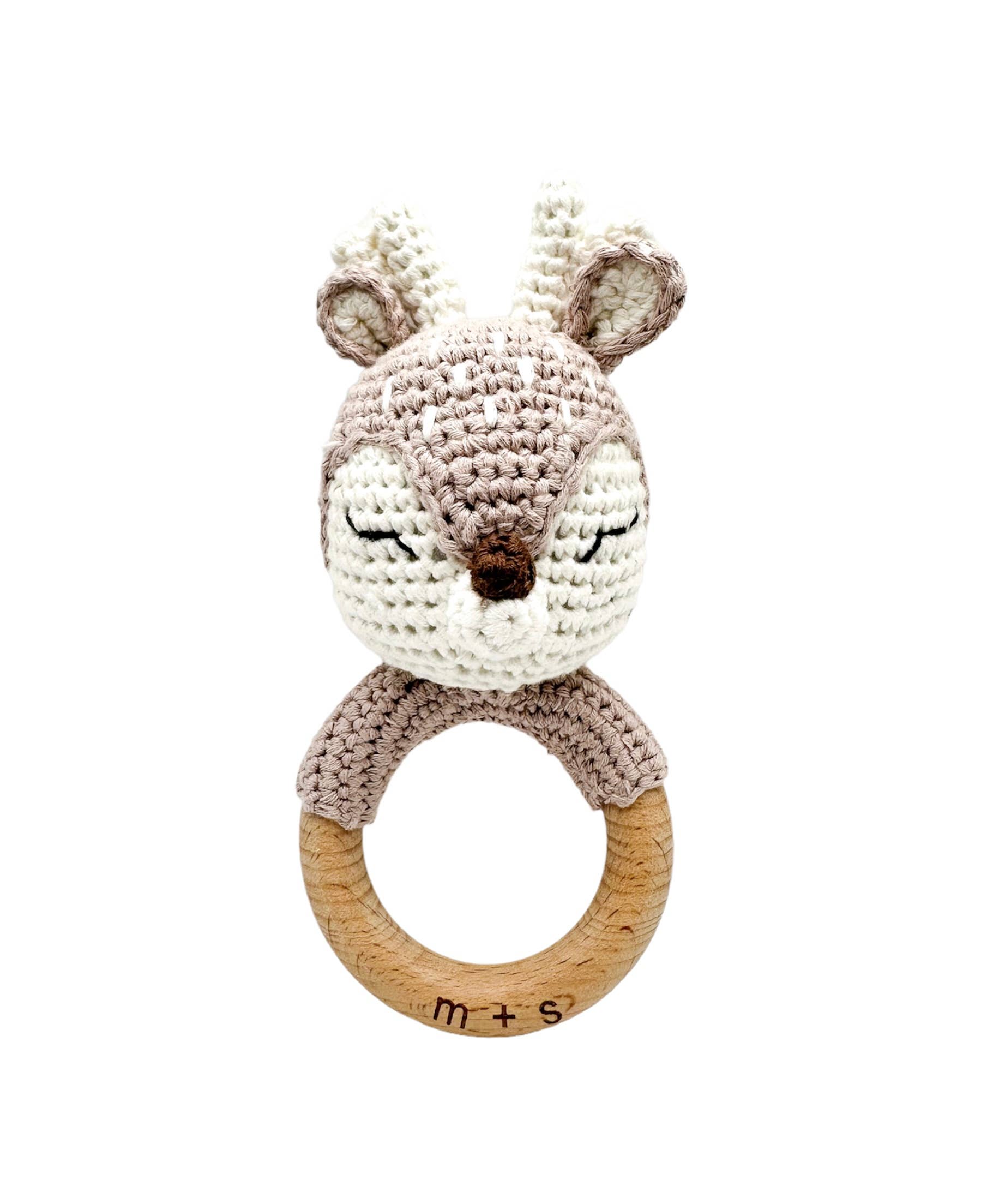 Deer Hand Crochet Rattle: Deer
