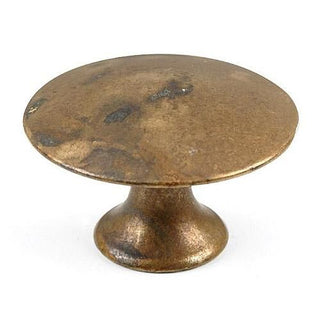 Distressed Antique Brass Flat Top Knob 25mm = 1"