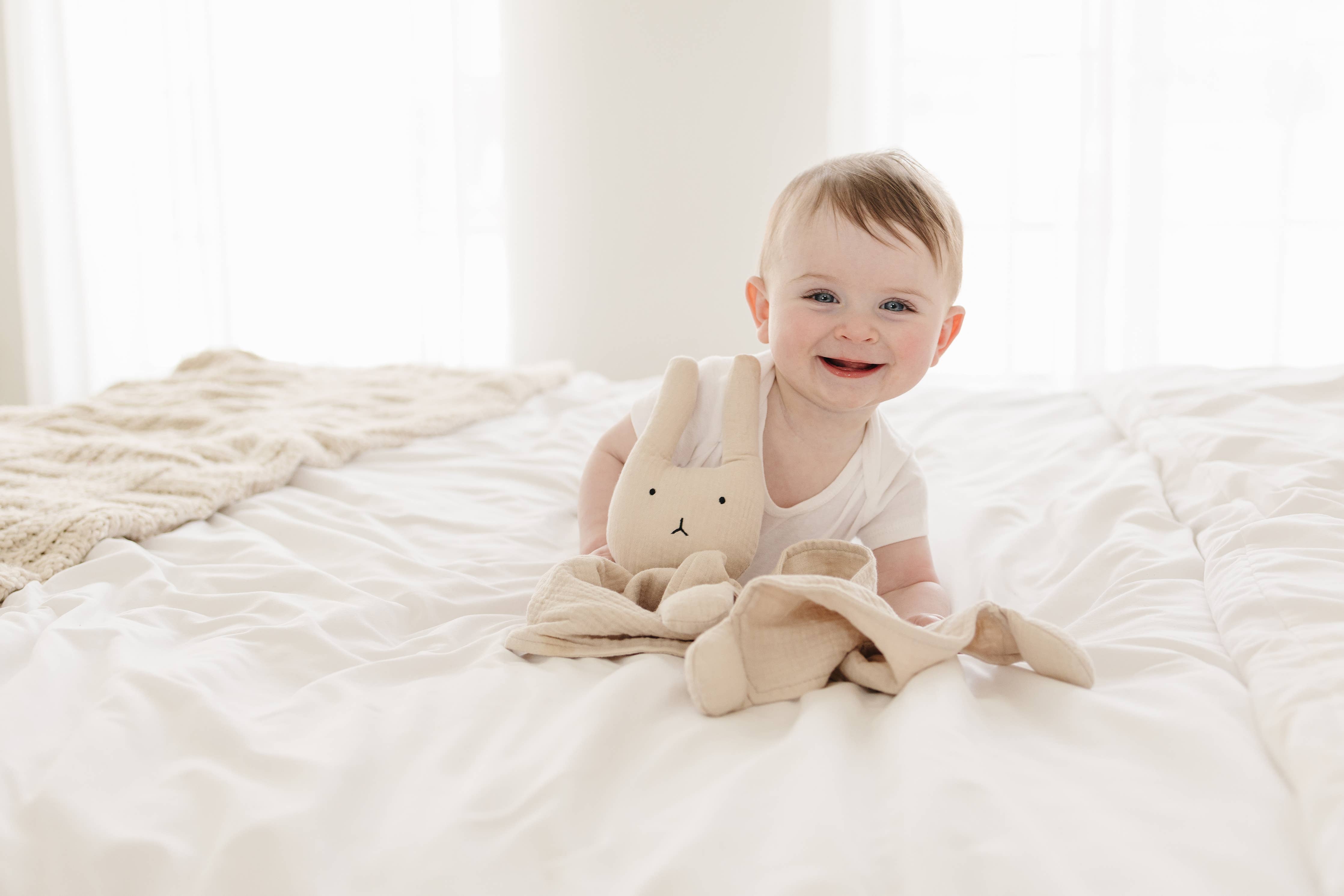 Bunny Lovey Blanket, Natural Sand - FORD + ELM