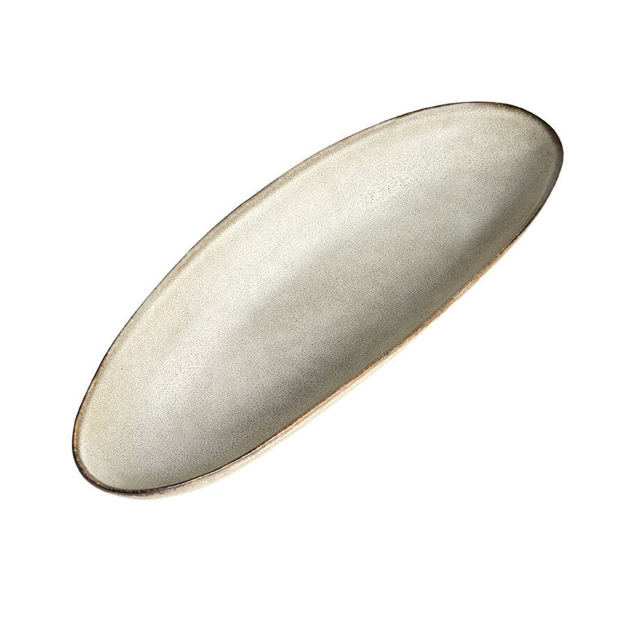 Ceramic Oval Tray, Oyster - FORD + ELM