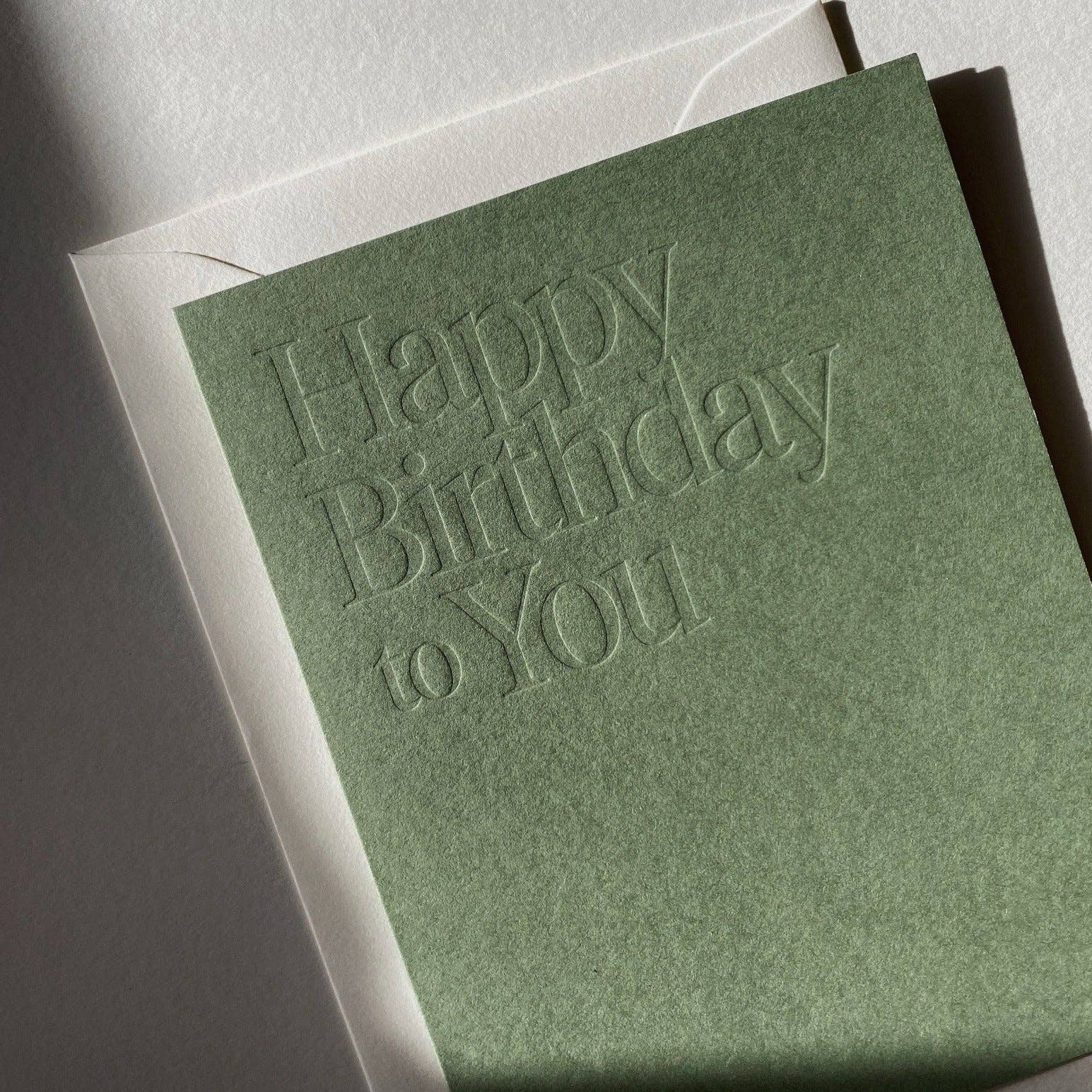 Happy Birthday No. 03: Single Card / Olive - FORD + ELM