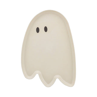 White ghost-shaped tray on a white background