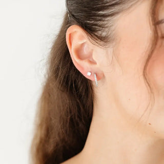 Gem Hoop Earrings - Hypoallergenic