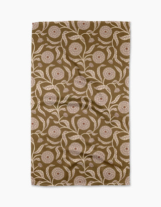 Falling Flowers Tea Towel