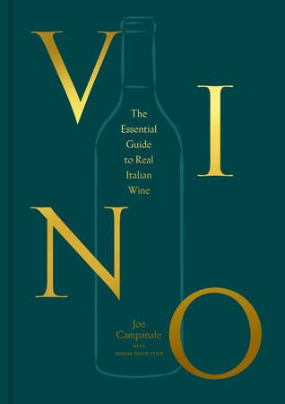 The cover of the book 'Vino' featuring a large wine bottle with the name 'VINO' prominently displayed in golden letters against a dark background.