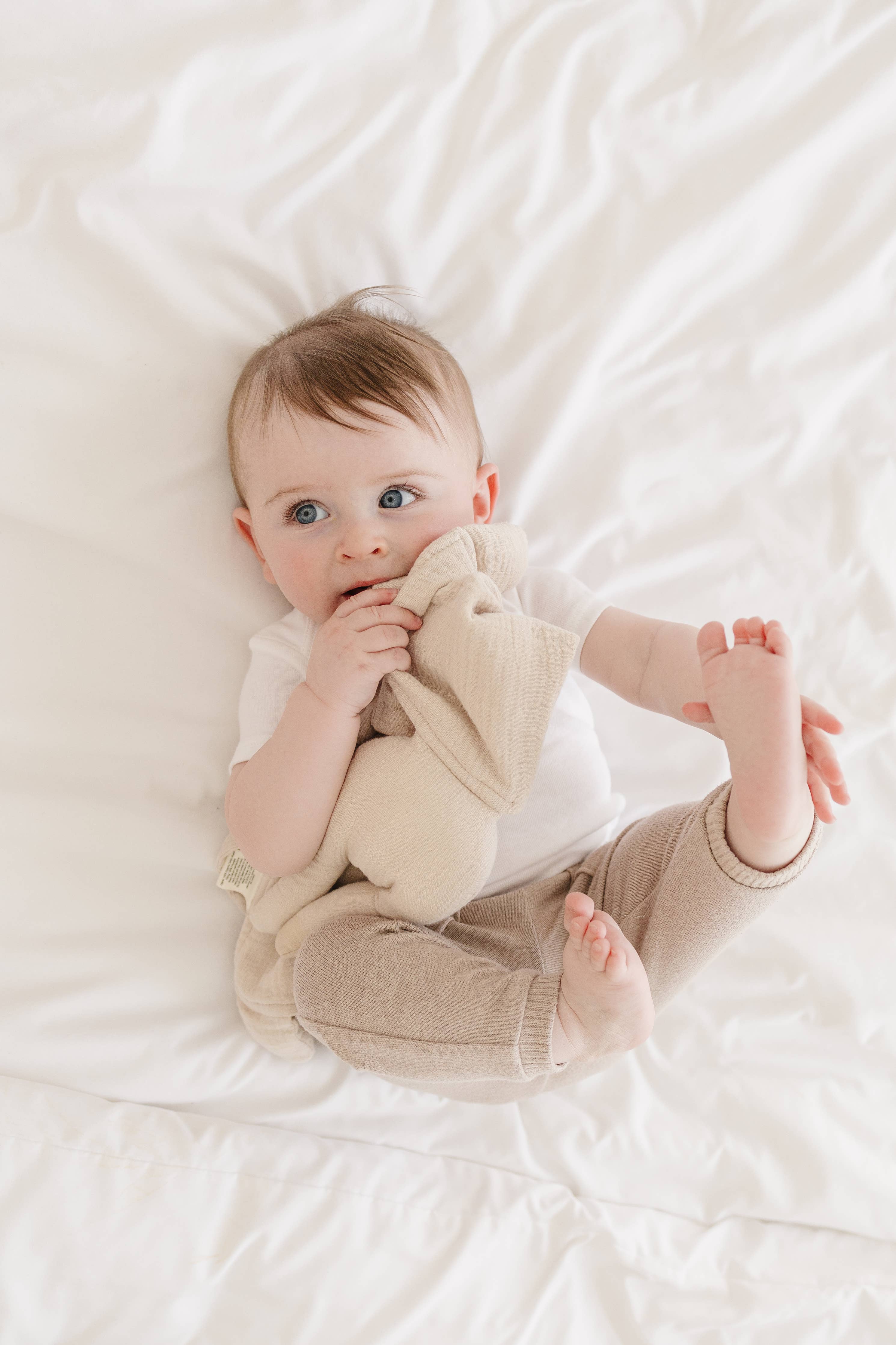 Bunny Lovey Blanket, Natural Sand - FORD + ELM