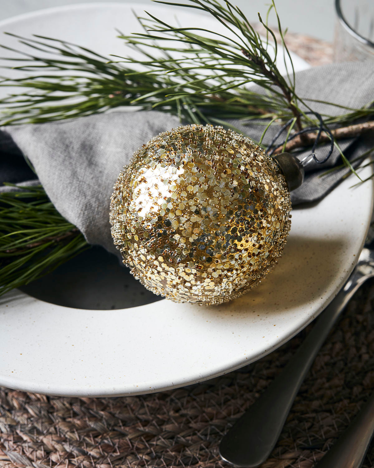 Ornament  - Gold Sparkling Ball - FORD + ELM