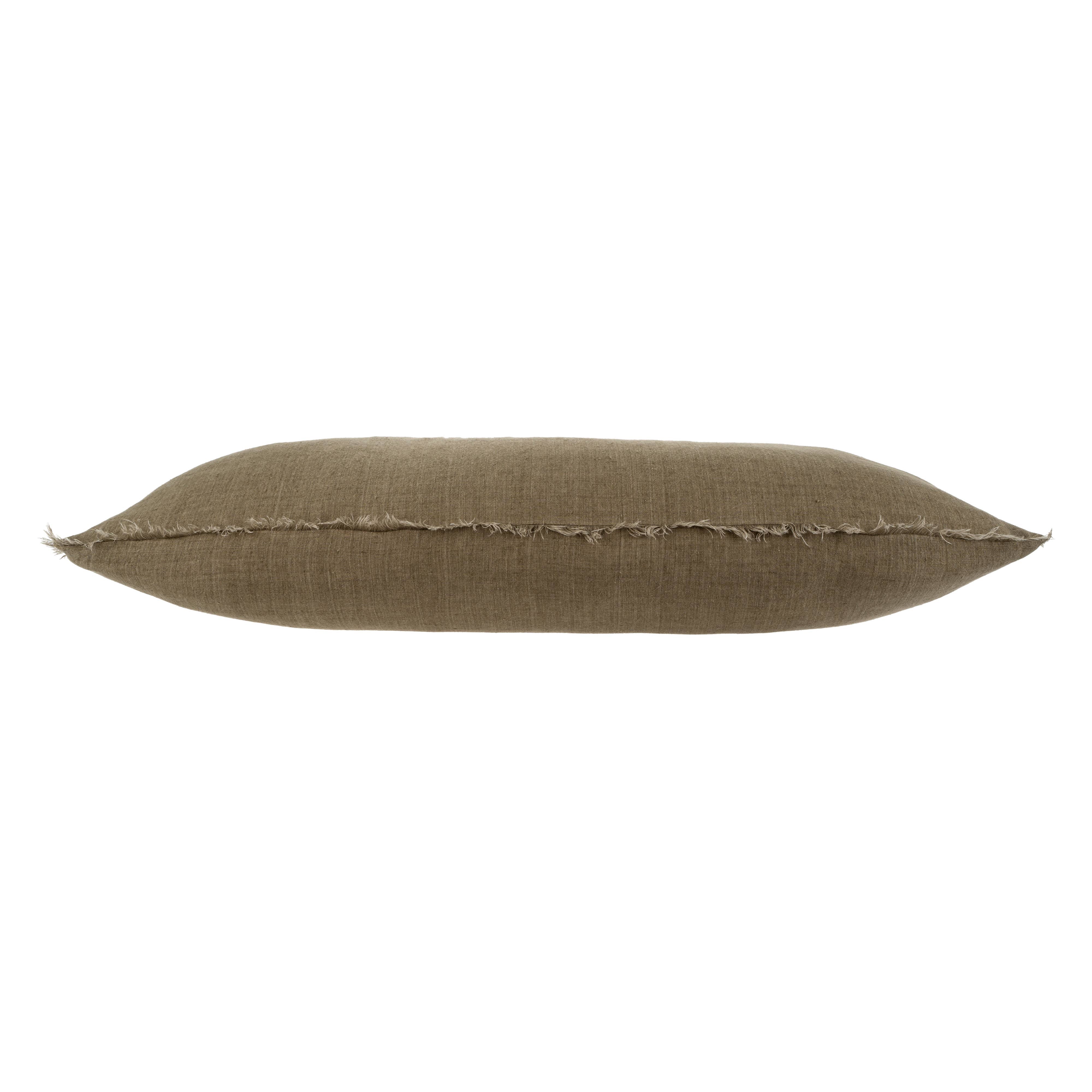 Lina Linen Pillow Mink, 14x31 (Insert Included) - FORD + ELM