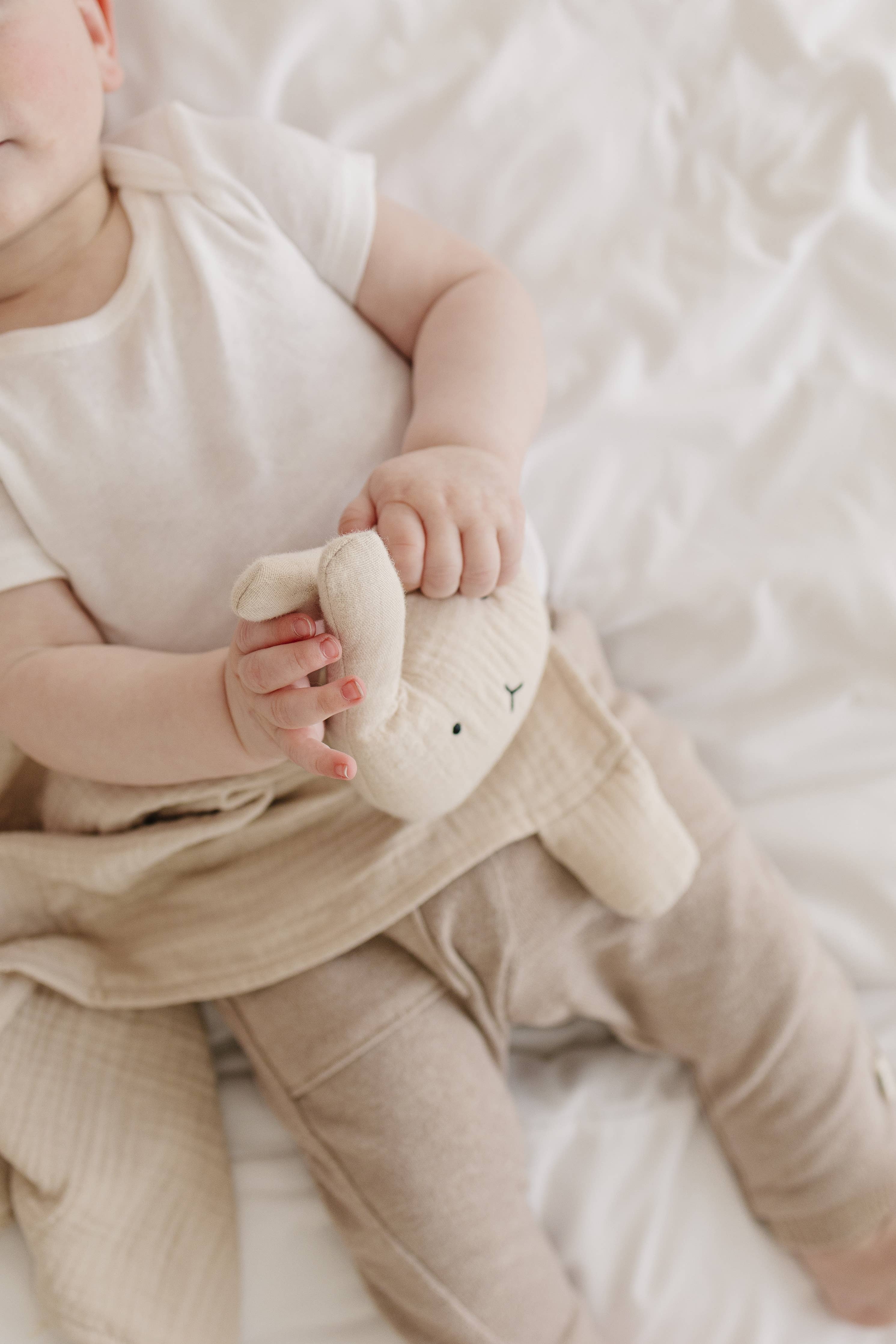 Bunny Lovey Blanket, Natural Sand - FORD + ELM