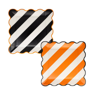 Halloween Striped 10" Paper Plate