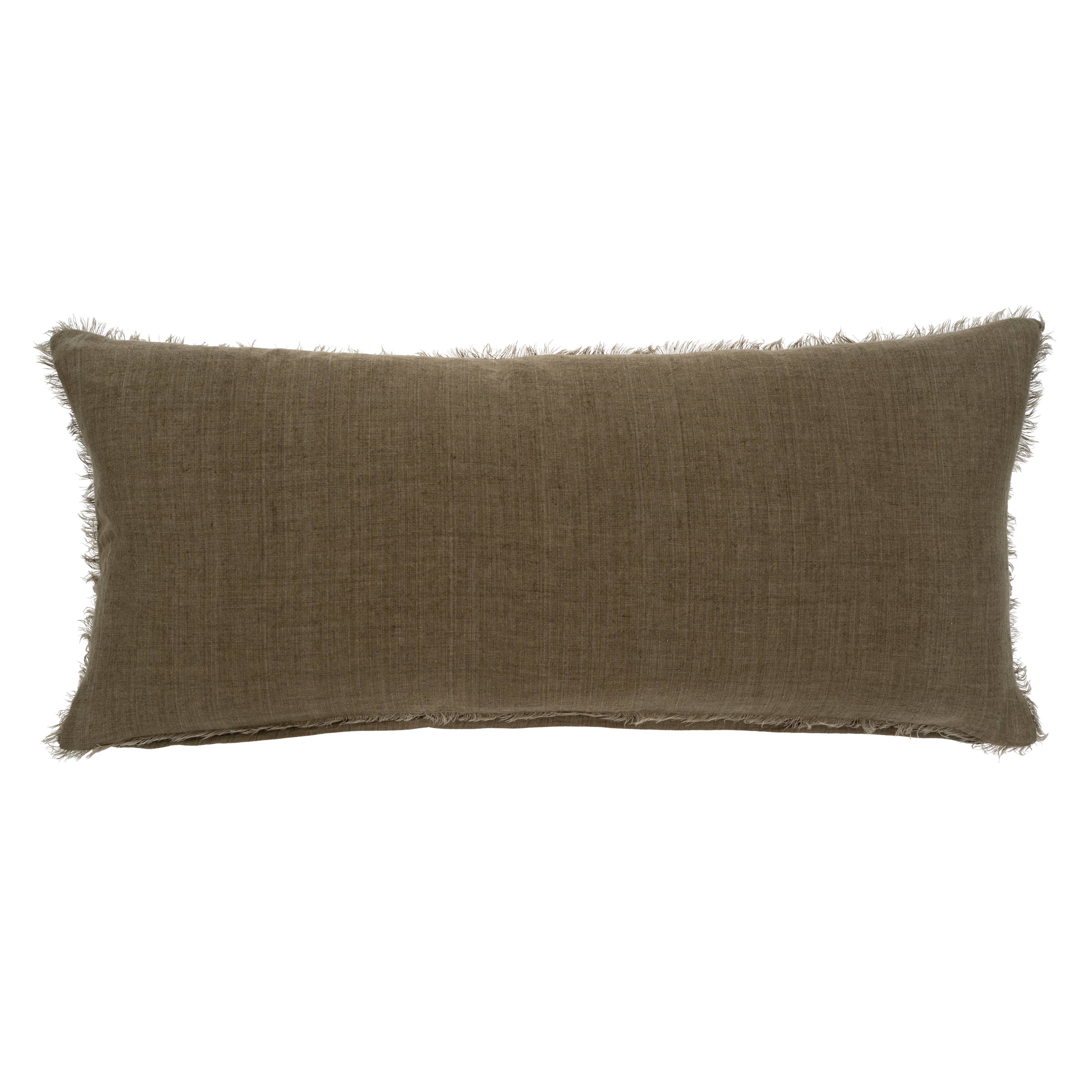 Lina Linen Pillow Mink, 14x31 (Insert Included) - FORD + ELM