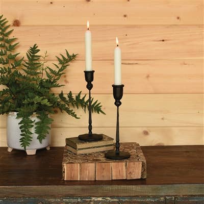 Palermo Taper Candle Holder, Iron - Black - FORD + ELM