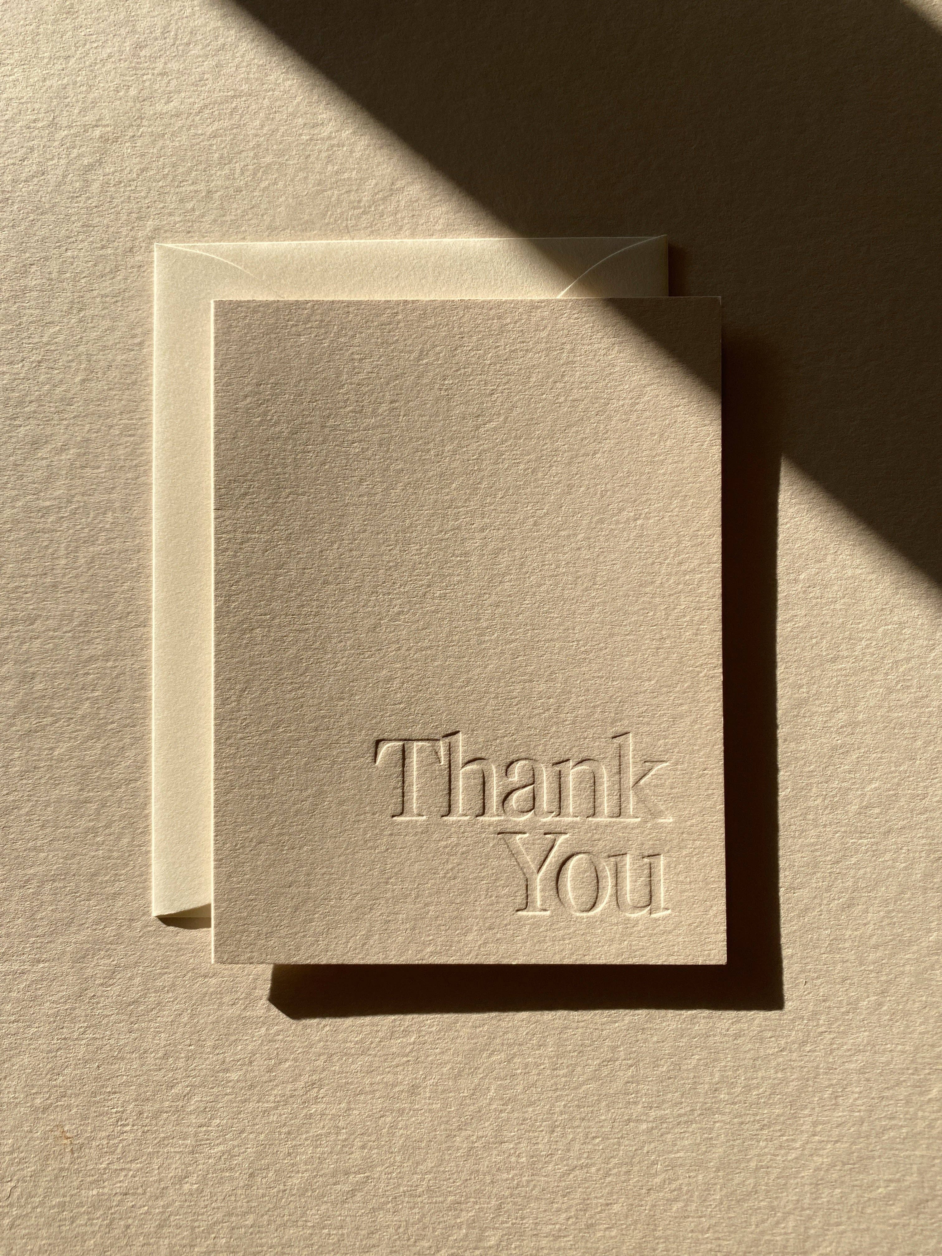 Thank You No. 03: Single Card / Grey - FORD + ELM