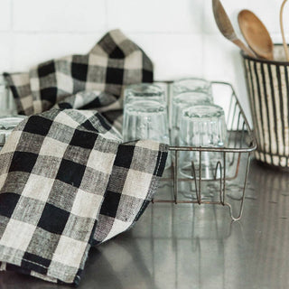 Check Linen Hand Towel
