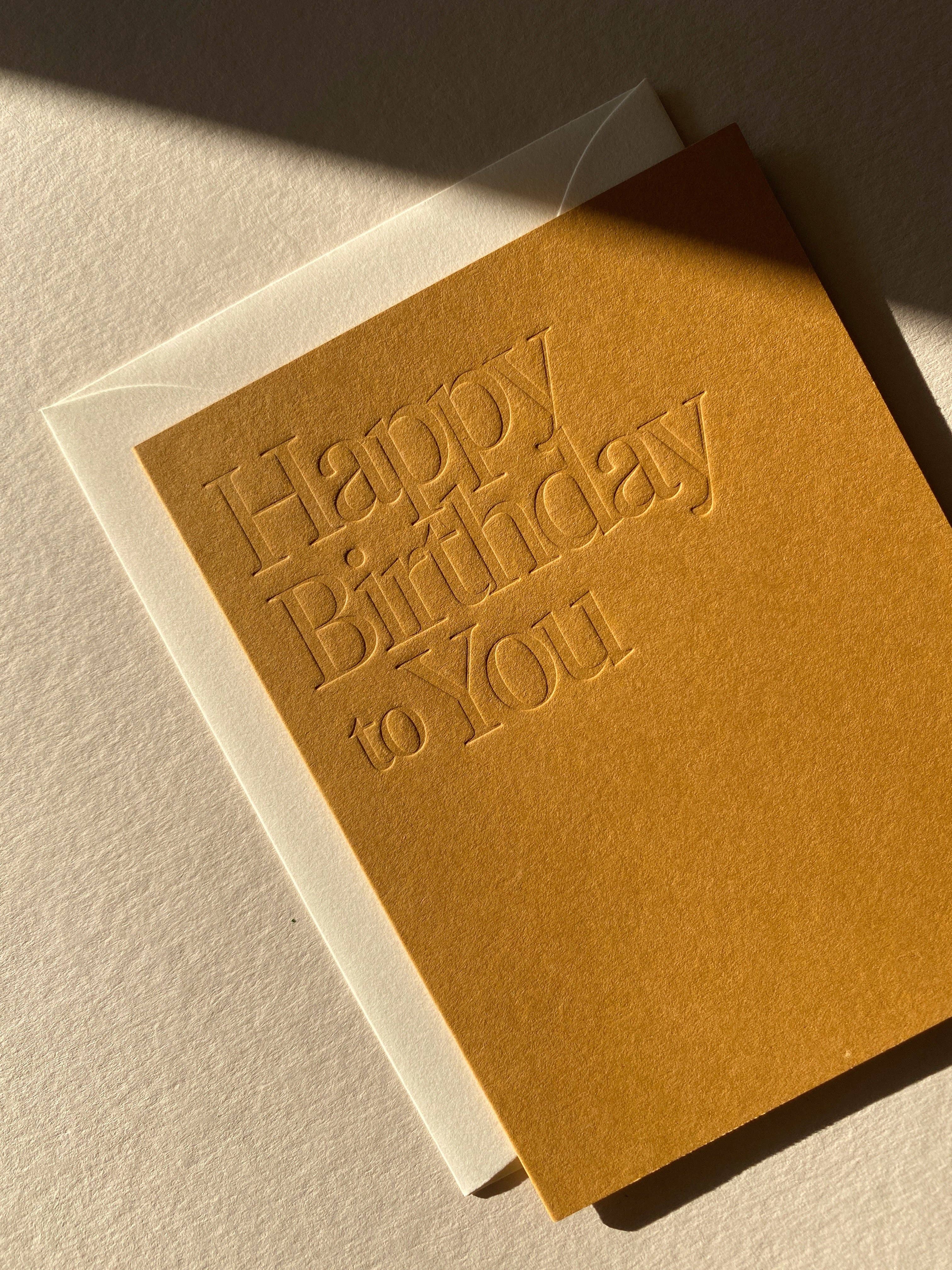 Happy Birthday No. 03: Single Card / Olive - FORD + ELM