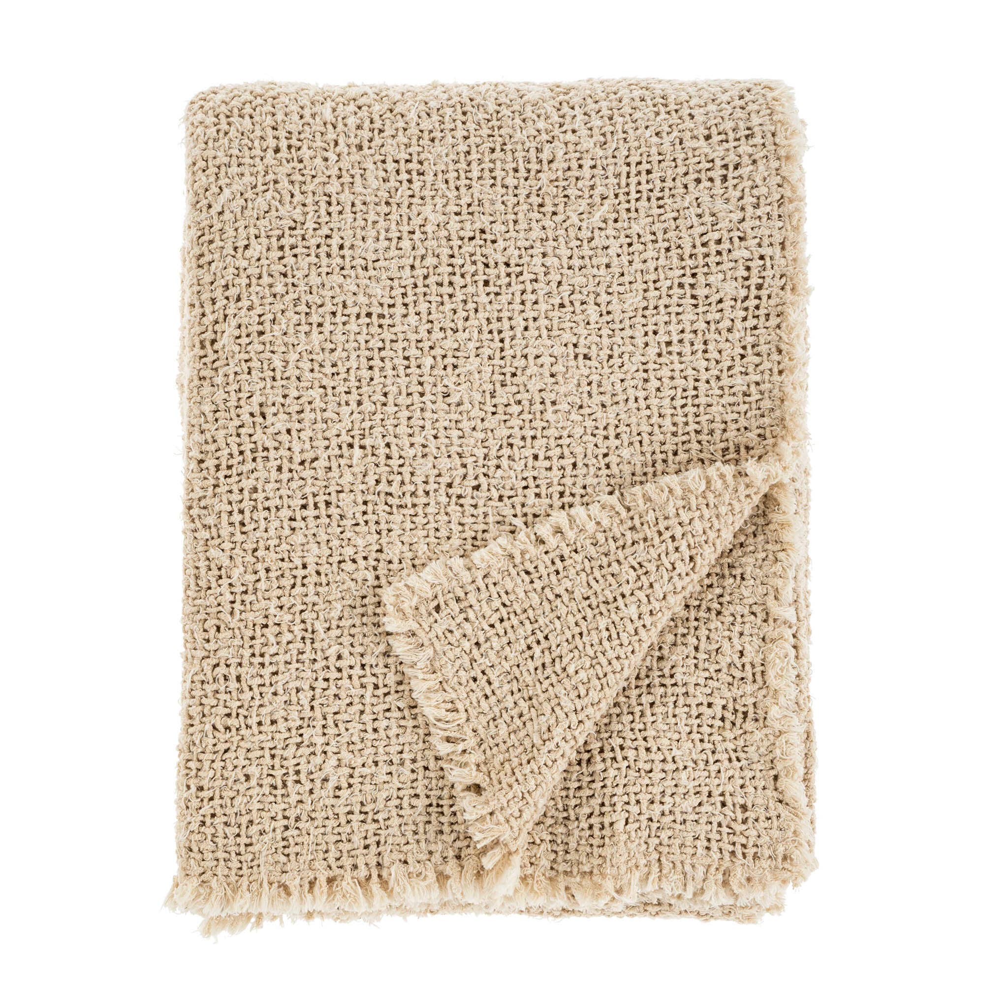 Sable Fringe Throw Natural - FORD + ELM