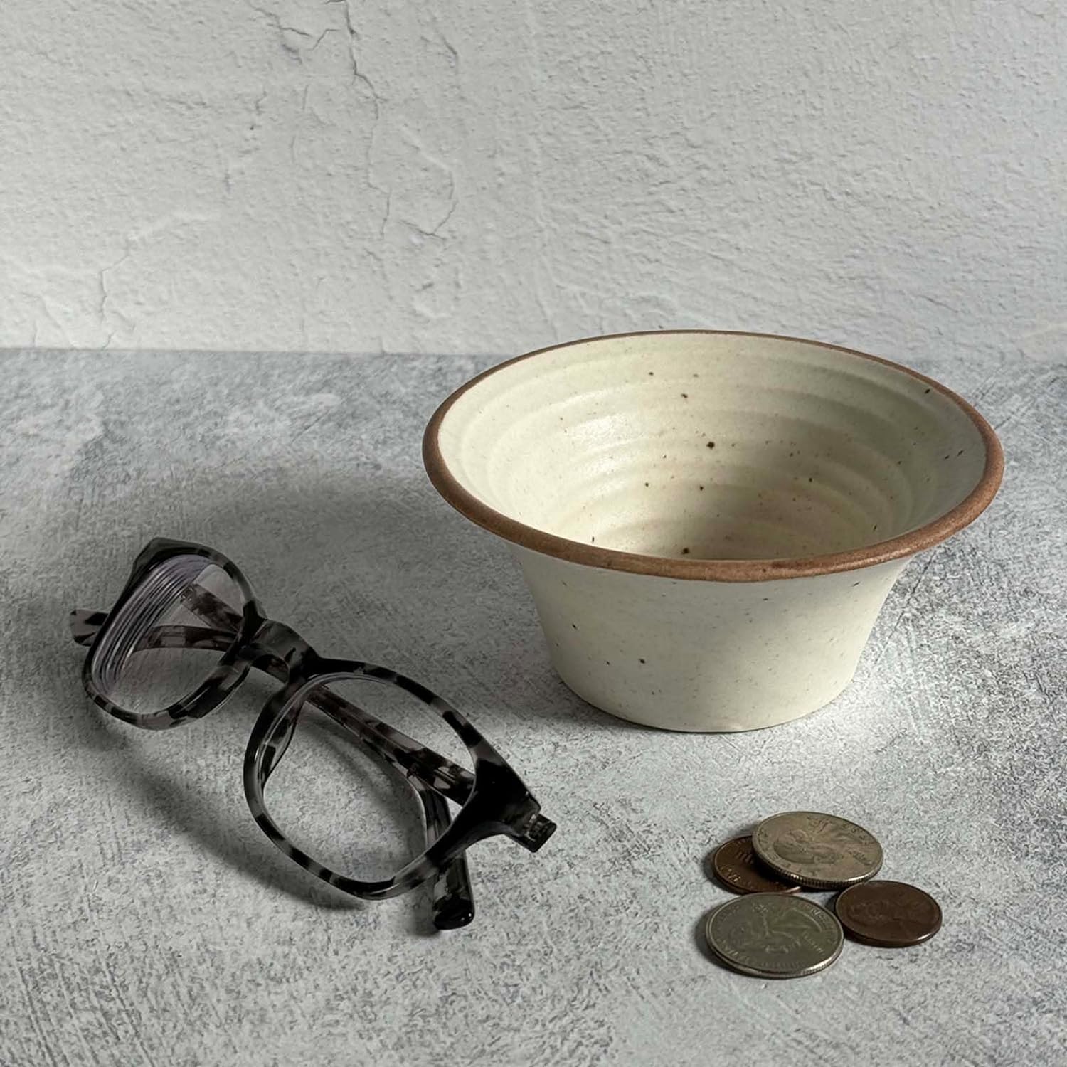 Stoneware Bowl, Cream - Speckled - FORD + ELM