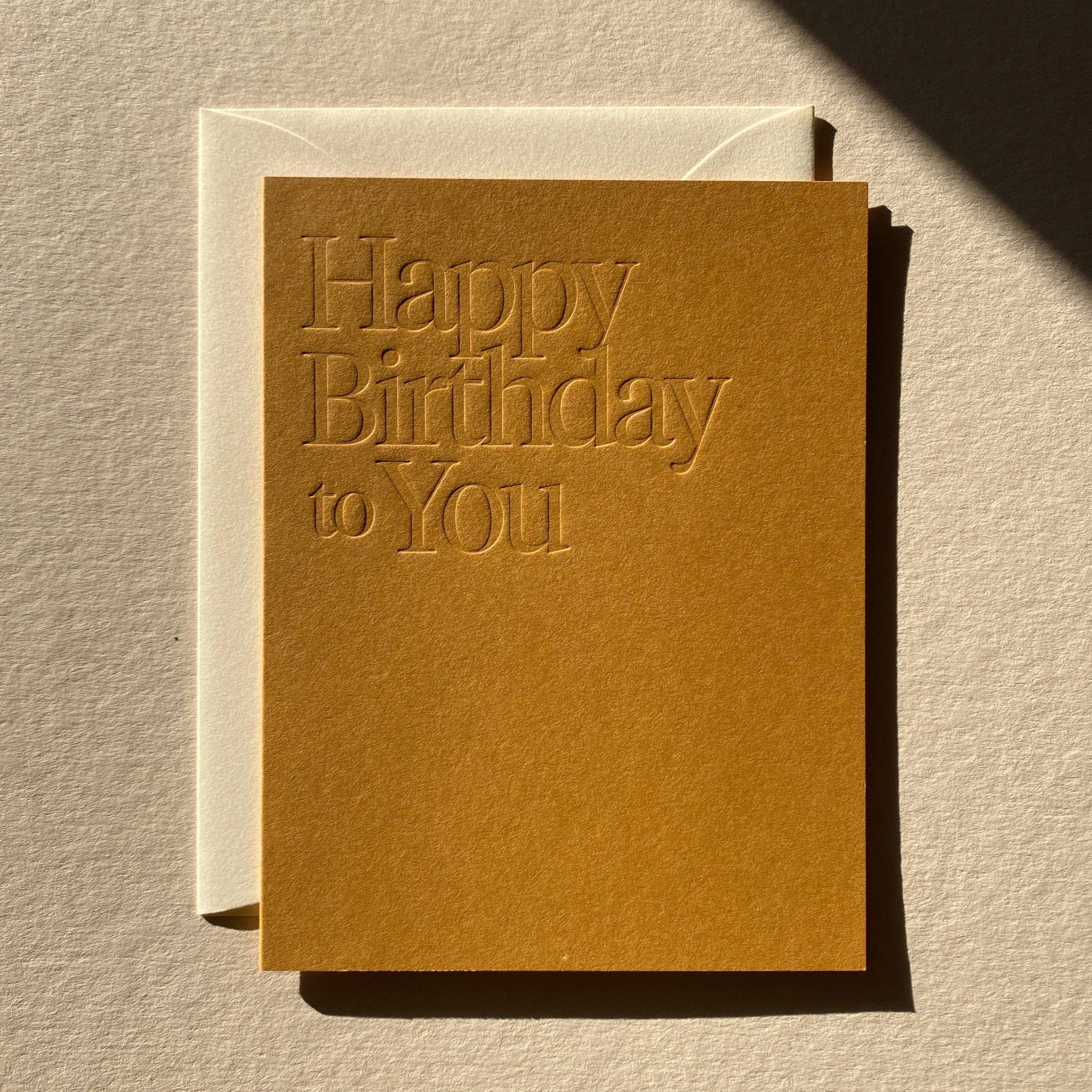 Happy Birthday No. 03: Single Card / Olive - FORD + ELM