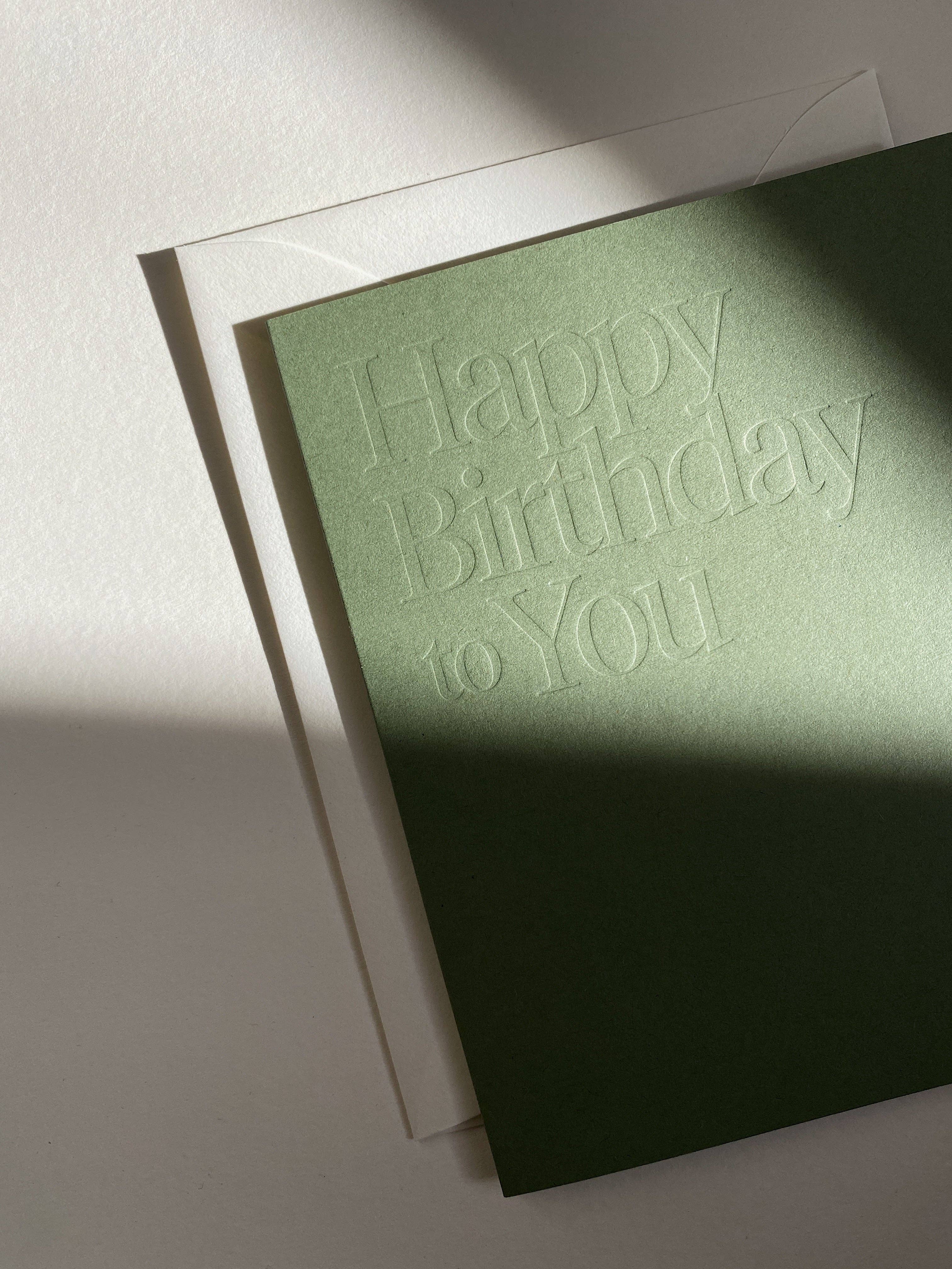 Happy Birthday No. 03: Single Card / Olive - FORD + ELM