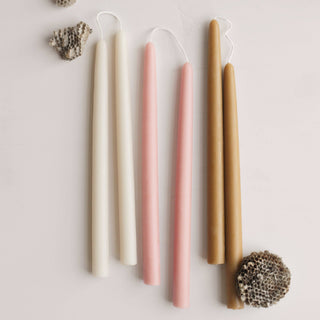 12" Beeswax Taper Candles