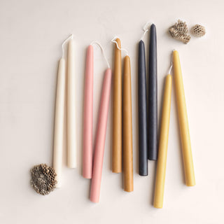 12" Beeswax Taper Candles