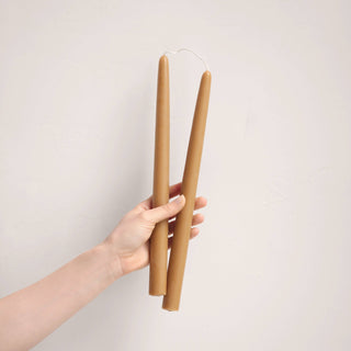 12" Beeswax Taper Candles
