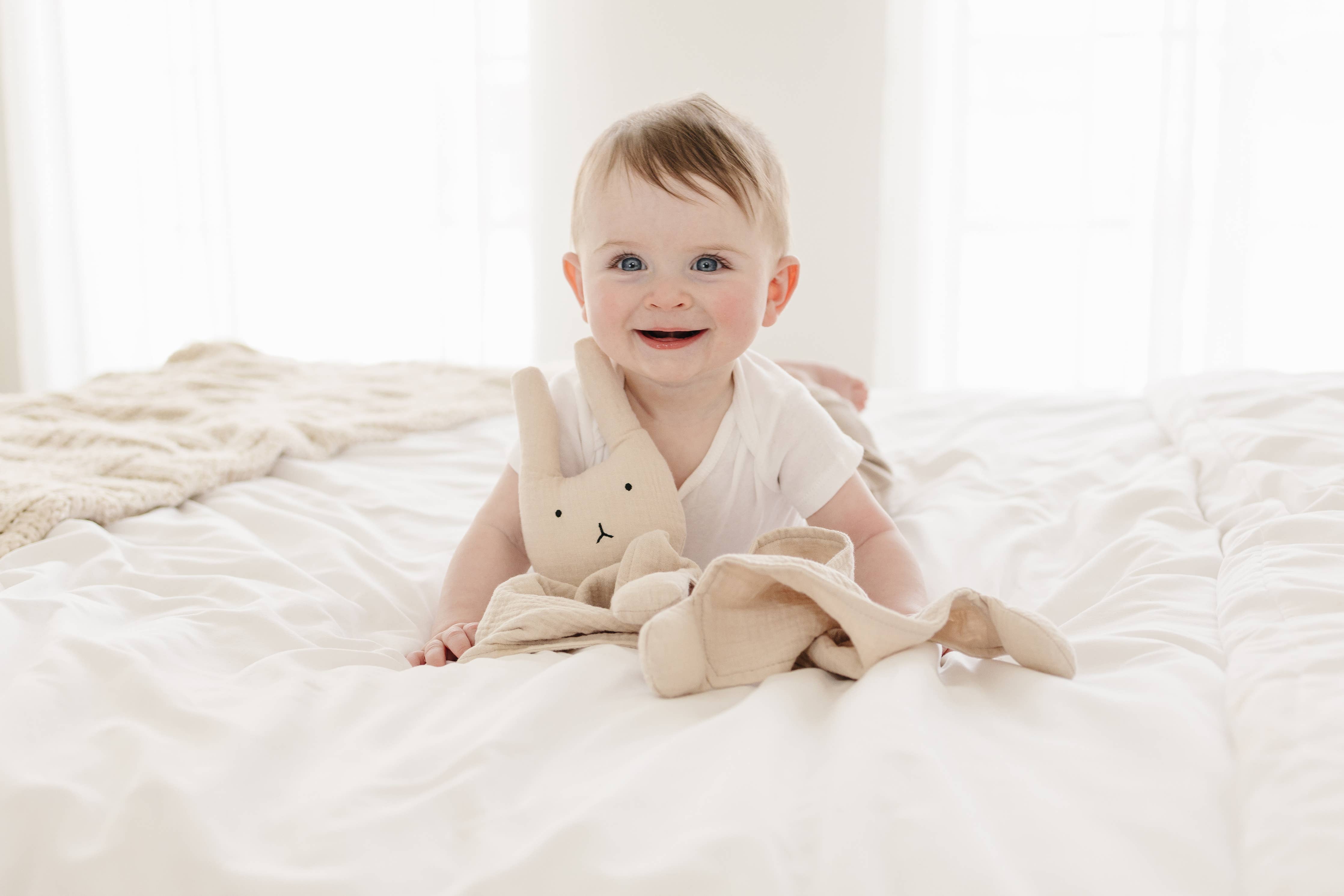 Bunny Lovey Blanket, Natural Sand - FORD + ELM