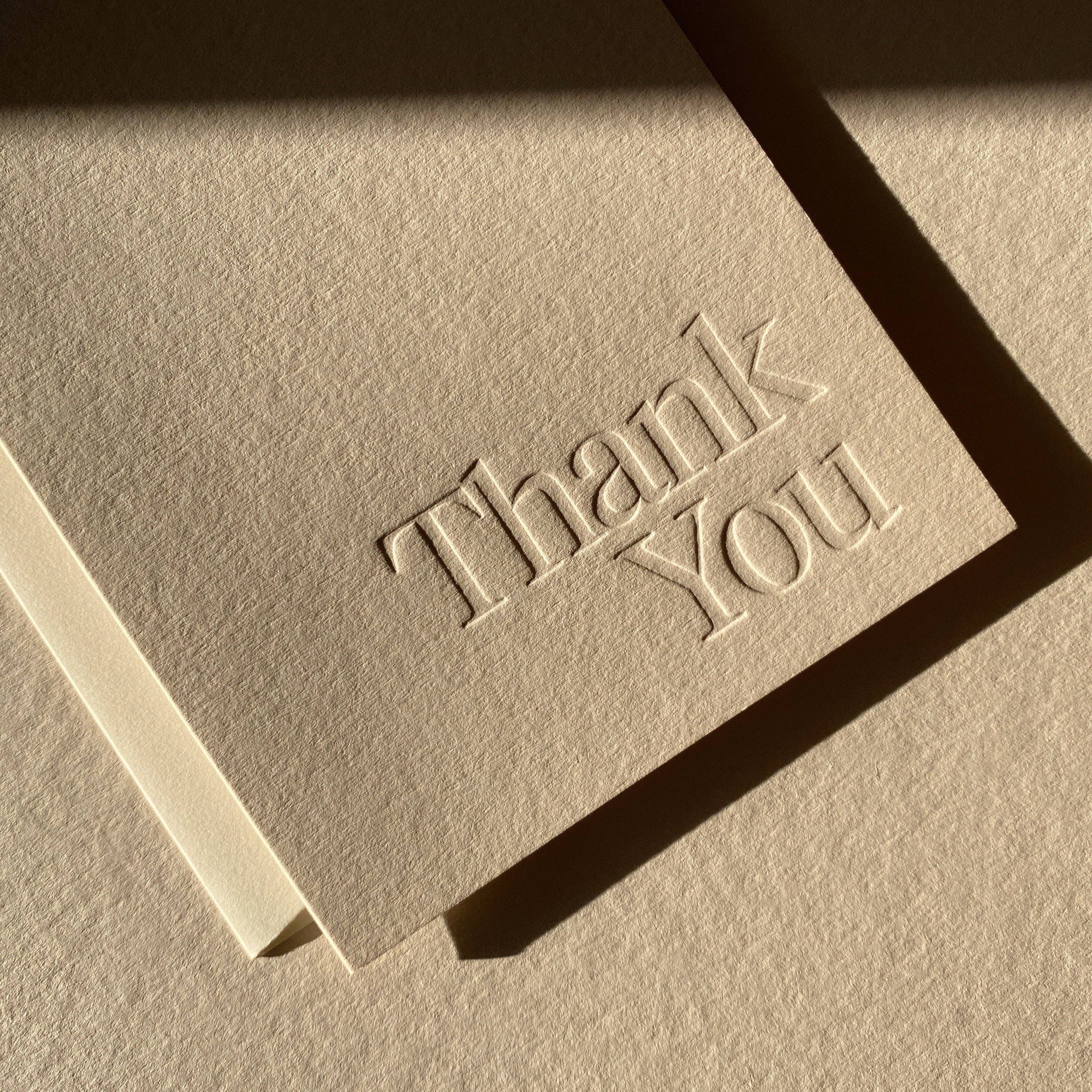 Thank You No. 03: Single Card / Grey - FORD + ELM