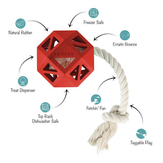 RED RUBBER DOG TOY