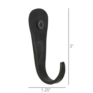 Forged Hook, Iron - Black - FORD + ELM