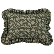 Bari Olive Ruffled Pillow - Cover Only