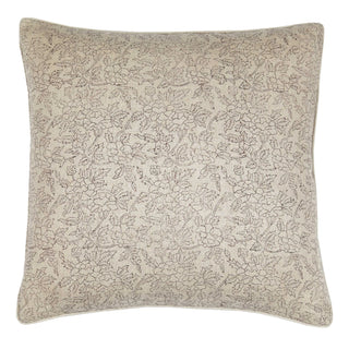 Pillow -24" x 24" Marceline Noir on Natural w/Insert