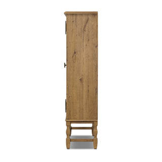 Wooden cabinet on a white background