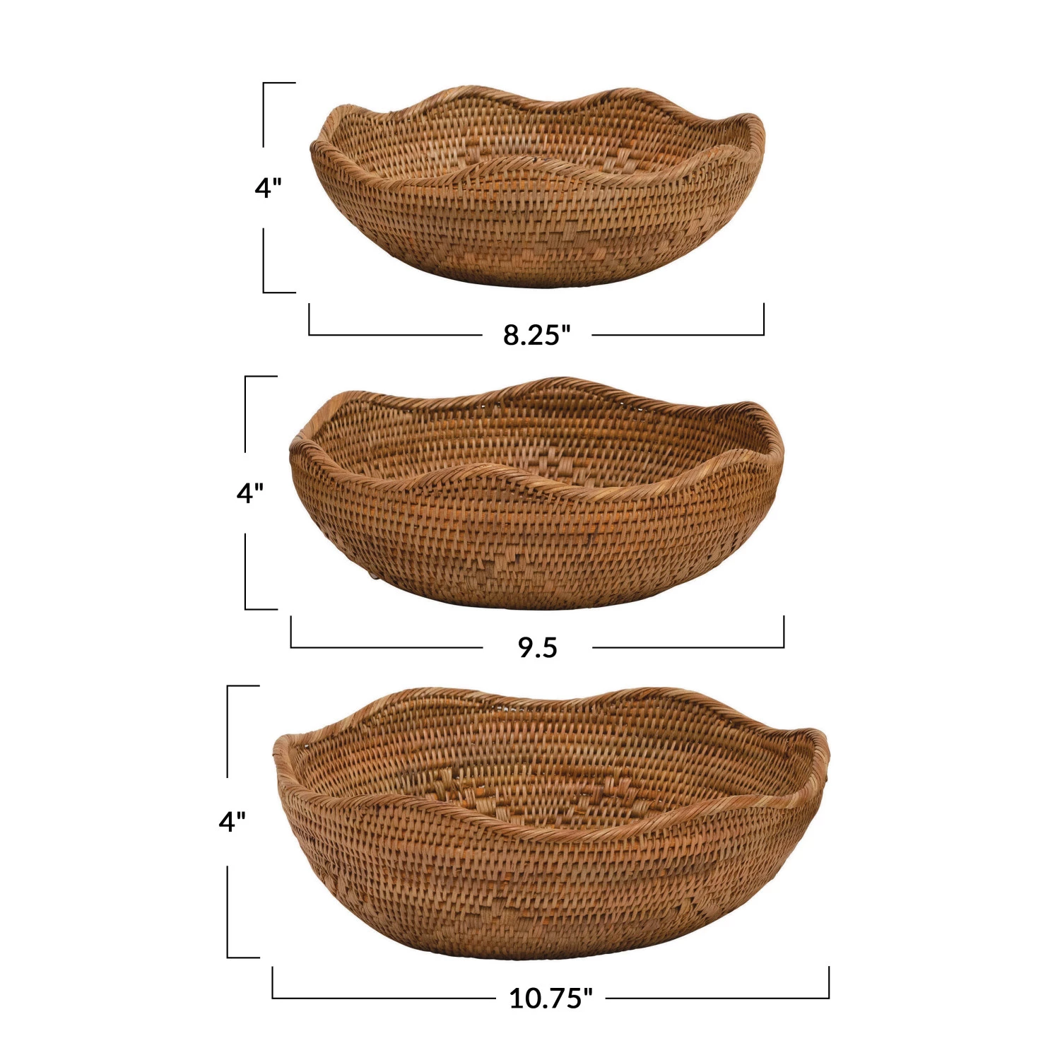 Hand-Woven Rattan Bowl
