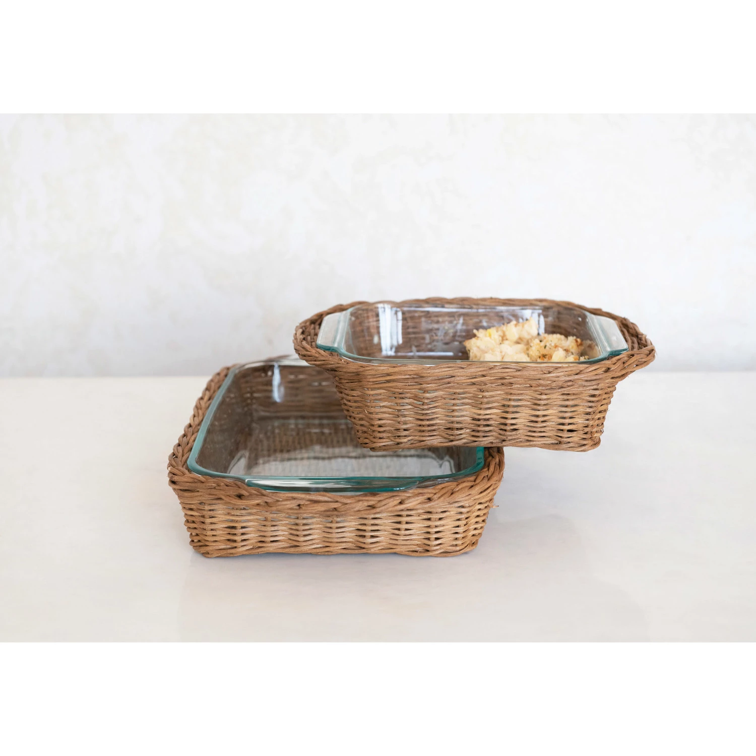 Hand-Woven Rattan Casserole Basket - FORD + ELM