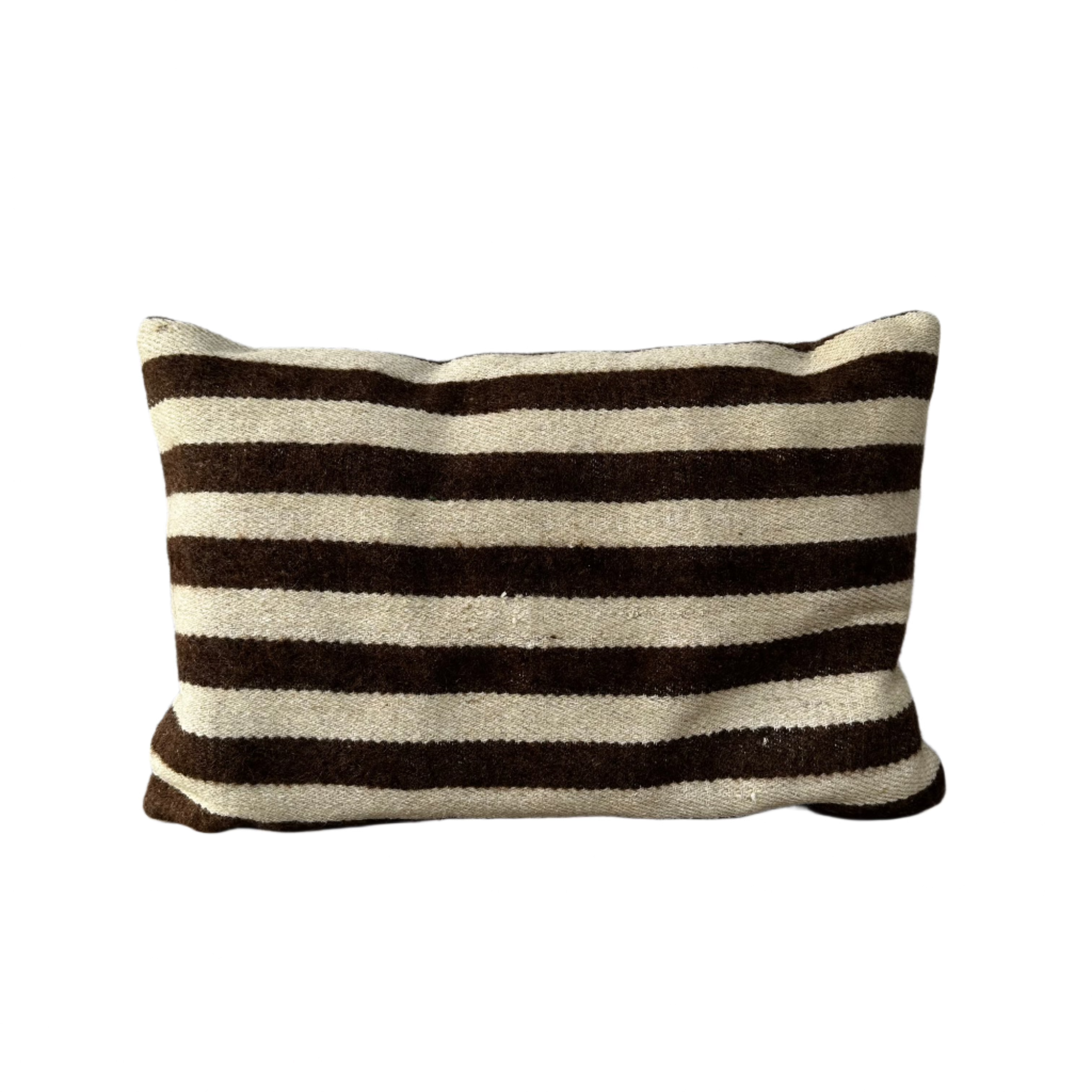 Vintage Siirt Brown Stripe Lumbar Pillow