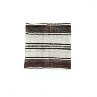 Vintage Kilim Dark Brown Stripe Pillow