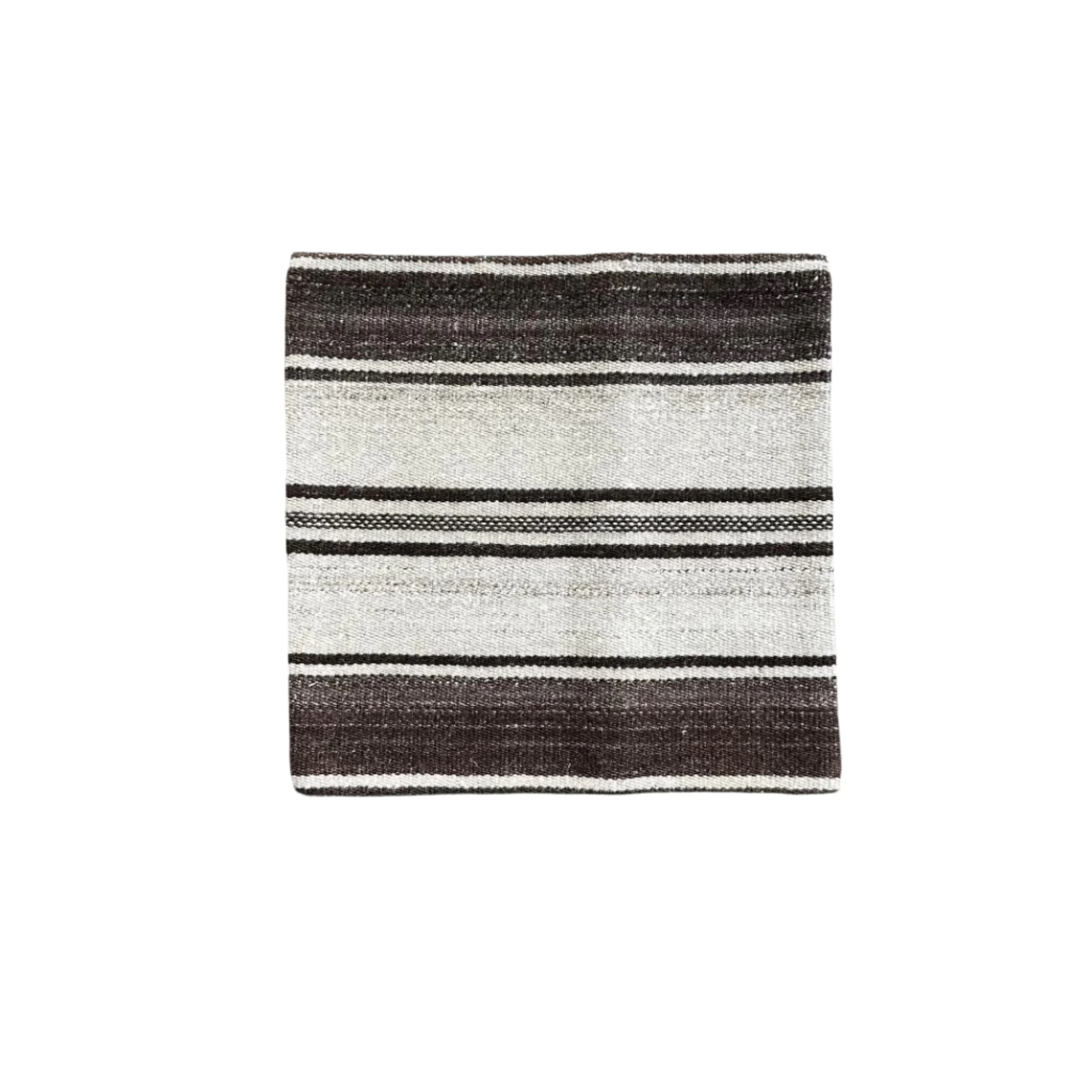 Vintage Kilim Dark Brown Stripe Pillow