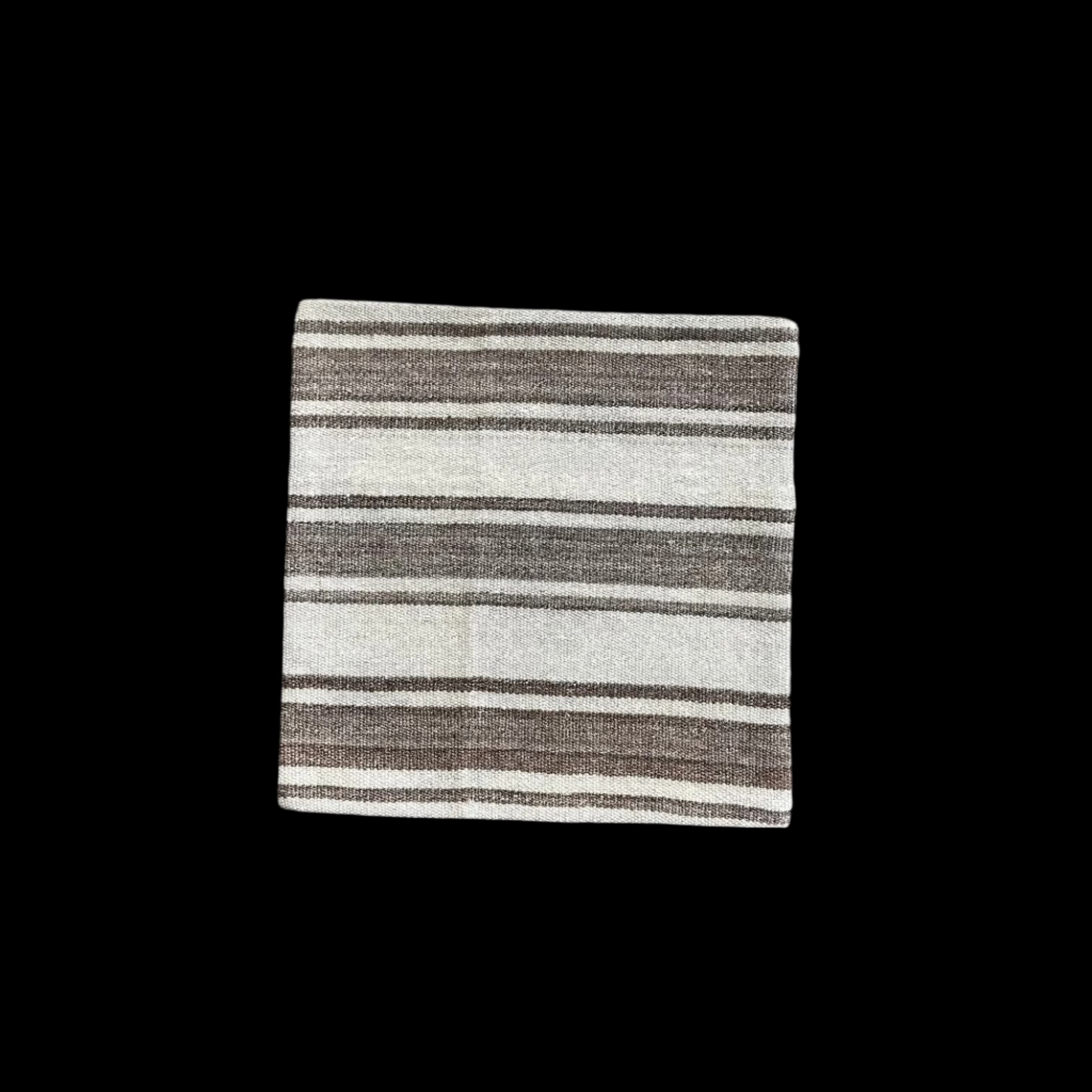 Vintage Kilim Muted Brown Stripe Pillow