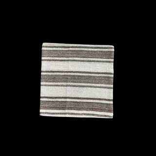 Vintage Kilim Muted Brown Stripe Pillow w/Insert