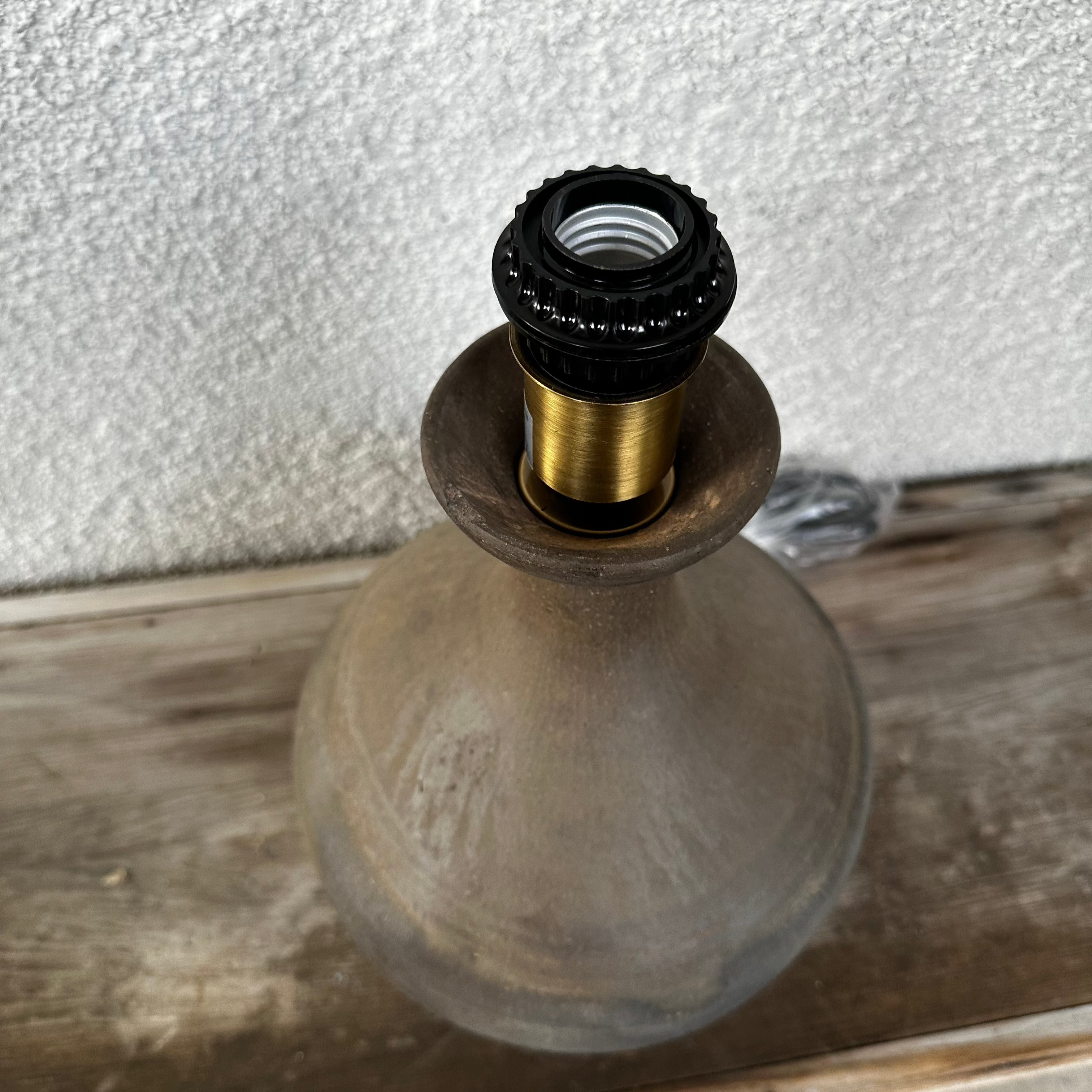 Vintage Clay Rice Wine Bottle Lamp 2