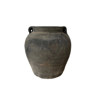 Small Clay Black Grey Pot