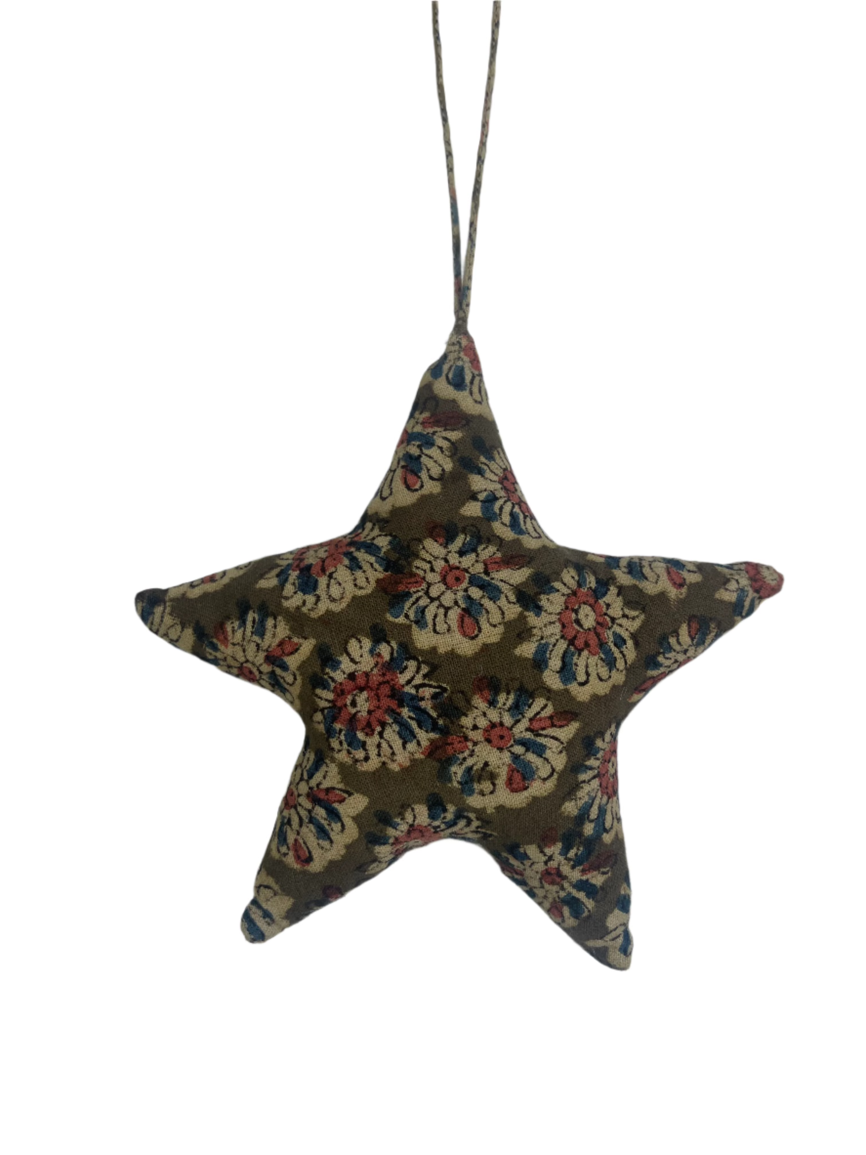 Holiday Hand Blocked Fabric Ornaments