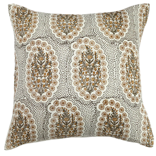 Winfleur Olive Mustard on White 20"x20"