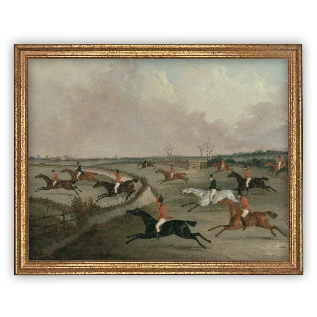 Vintage Framed Horses Canvas Art  - 11x14 Minna - FORD + ELM