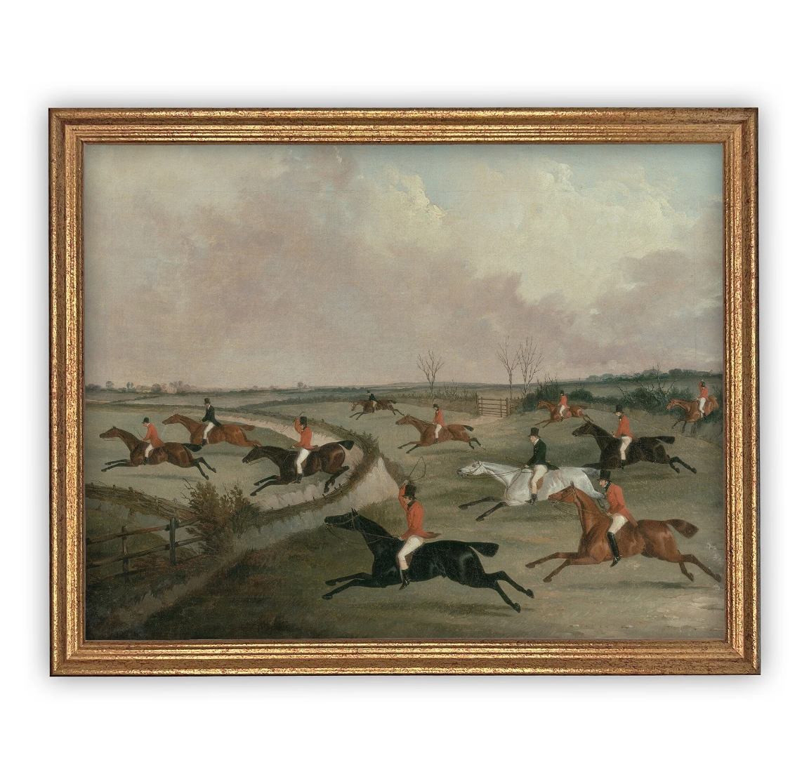 Vintage Framed Horses Canvas Art  - 11x14 Minna - FORD + ELM