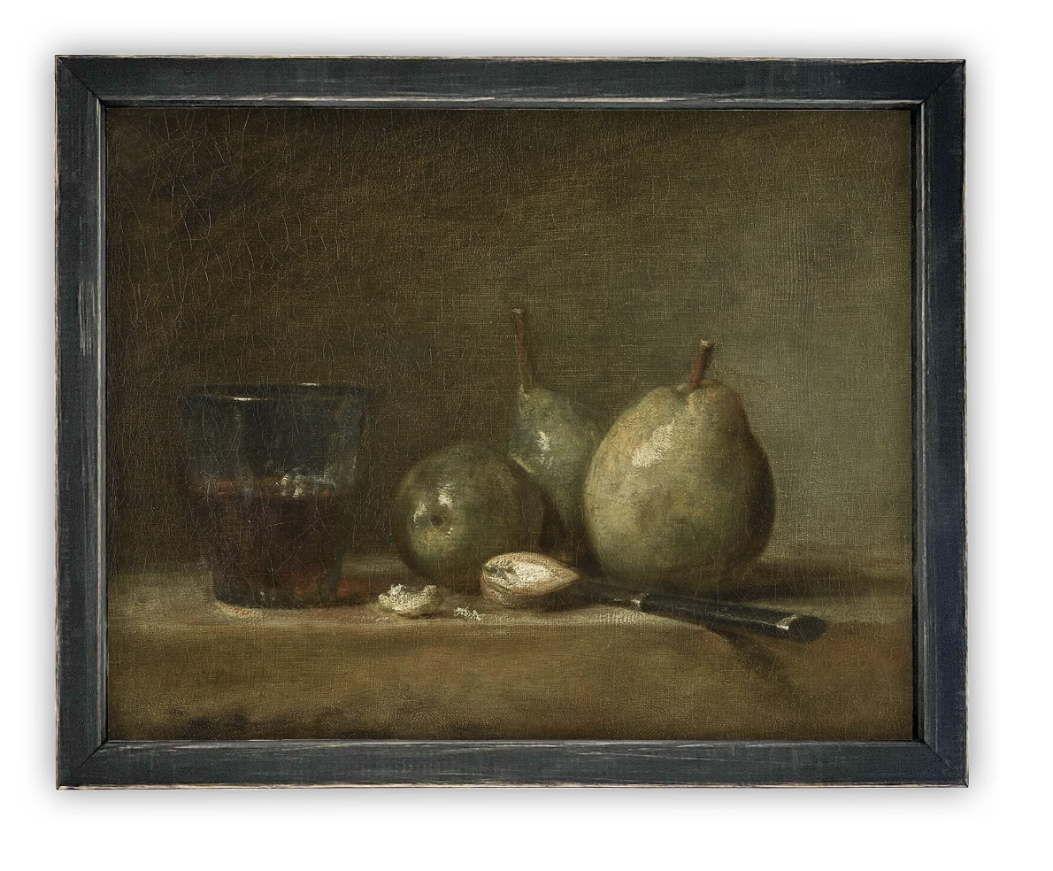 Framed Still Life Kitchen Painting - 16x20 Stow Lake